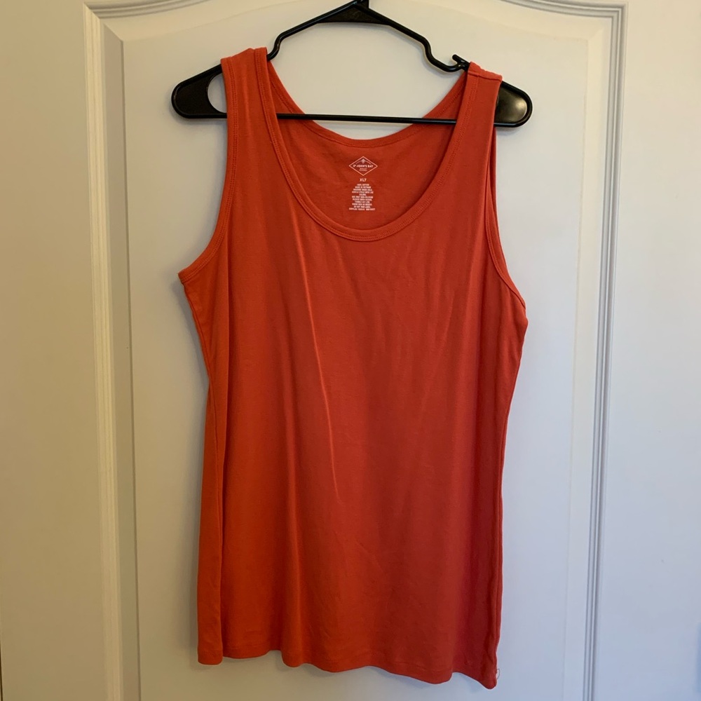 St. John’s Bay - Tank Top in Deep Coral - XLT (Tall)